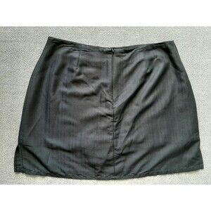 Caribbean JOE Skirt Black Size 14 P petite Zip Back Womnes